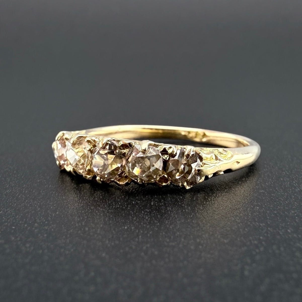 18ct Yellow Gold Antique Five-Stone Diamond Ring