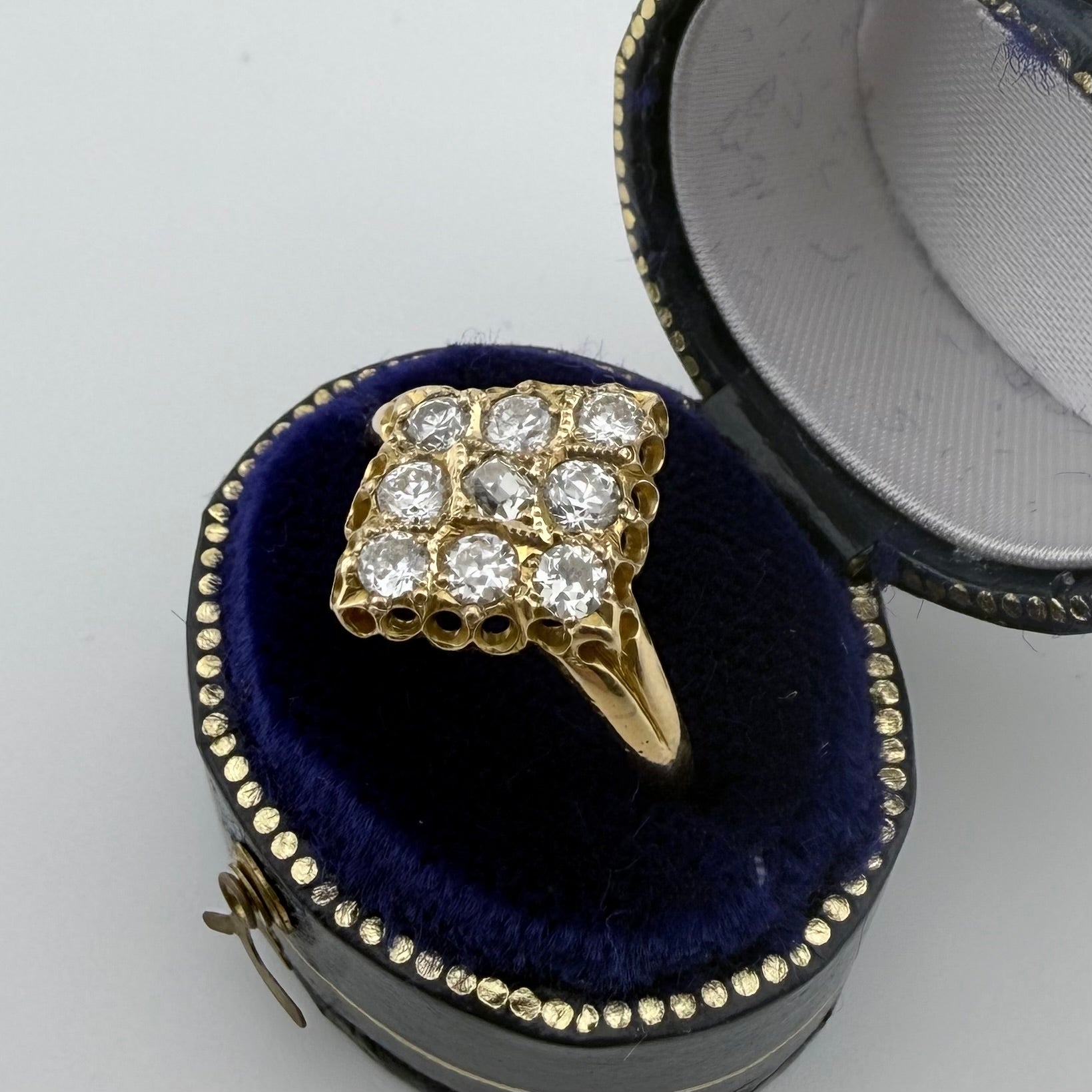 18ct Yellow Gold Antique Diamond Navette Ring c.1871