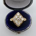18ct Yellow Gold Antique Diamond Navette Ring c.1871
