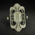 Platinum 950 1.01ct Natural Diamond Ring - Size K 1/2
