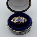 18ct Yellow Gold Antique Sapphire & Diamond Ring c.1863