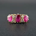 18ct Yellow Gold Antique Ruby & Diamond Ring c.Early 1900s