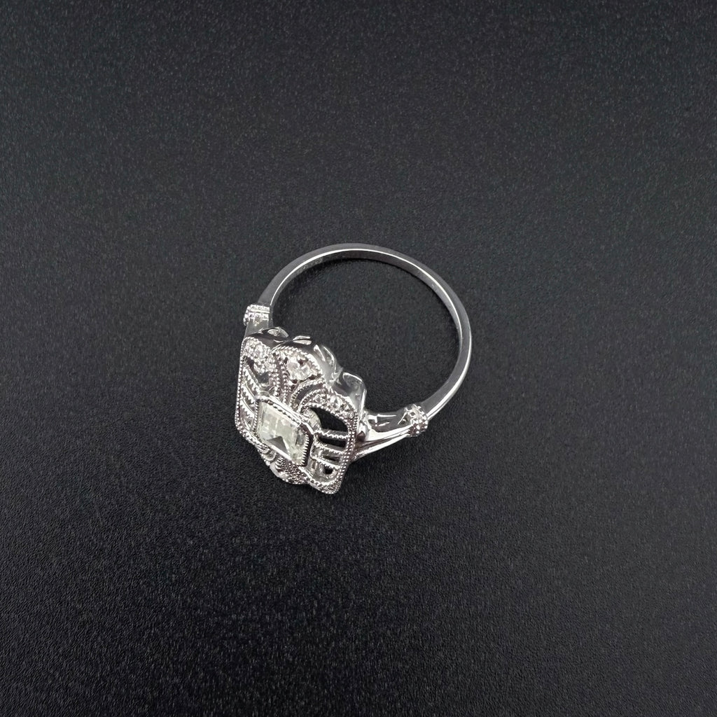 Platinum 950 1.01ct Natural Diamond Ring - Size K 1/2