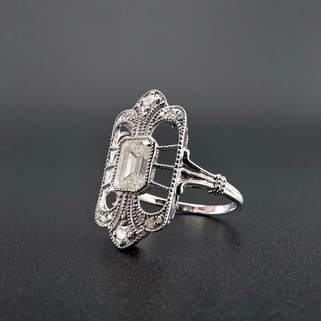 Platinum 950 1.01ct Natural Diamond Ring - Size K 1/2