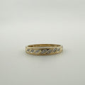 9ct Yellow Gold Diamond Band Ring - Size M