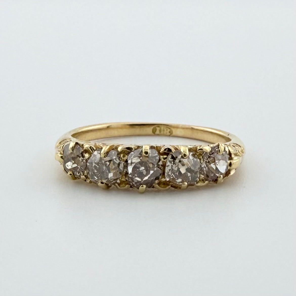 18ct Yellow Gold Antique Five-Stone Diamond Ring