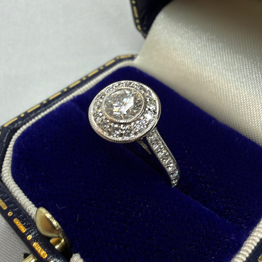 14k 1.10ct Diamond Daisy Ring - Size J