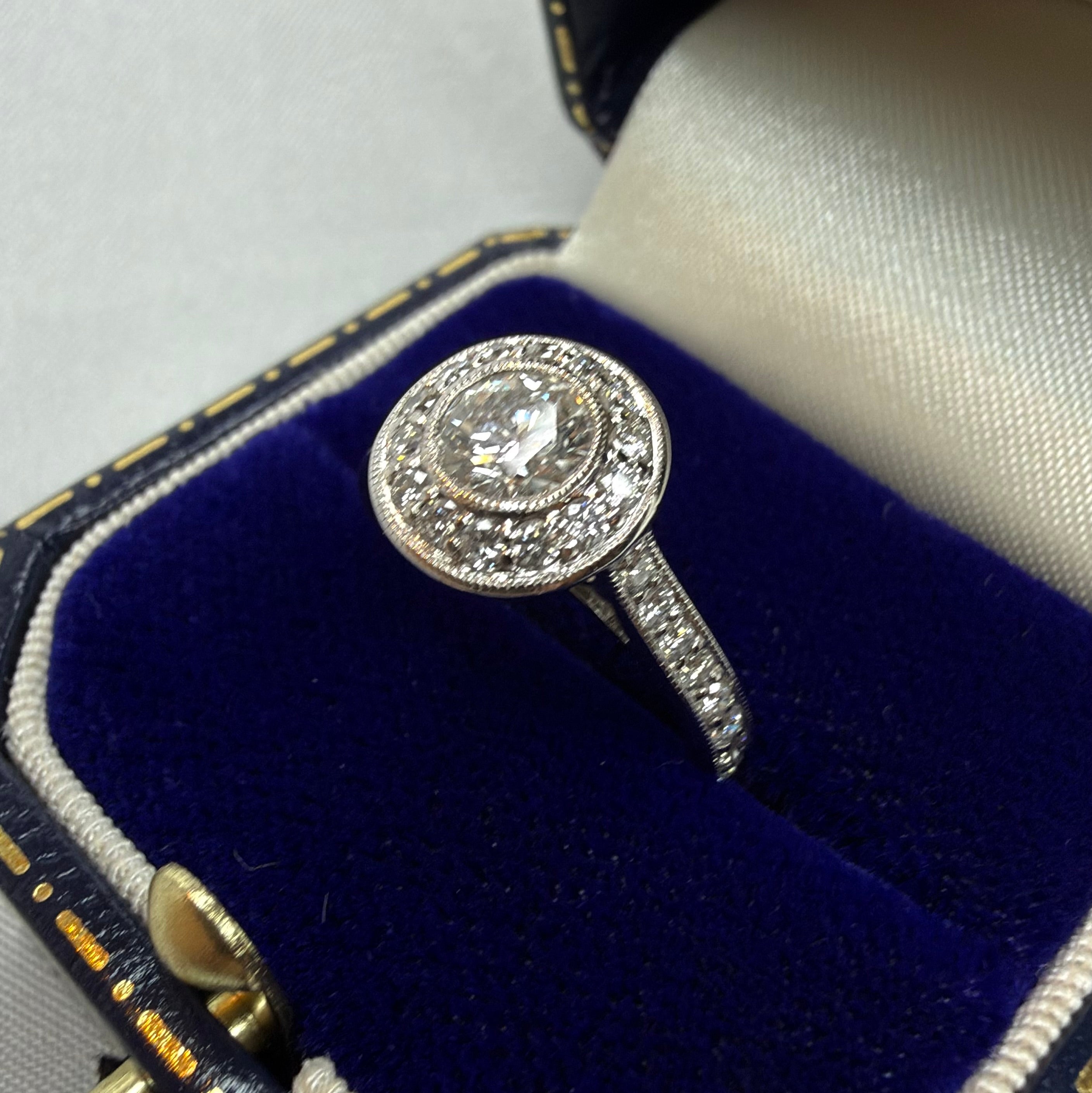 14k 1.10ct Diamond Daisy Ring - Size J