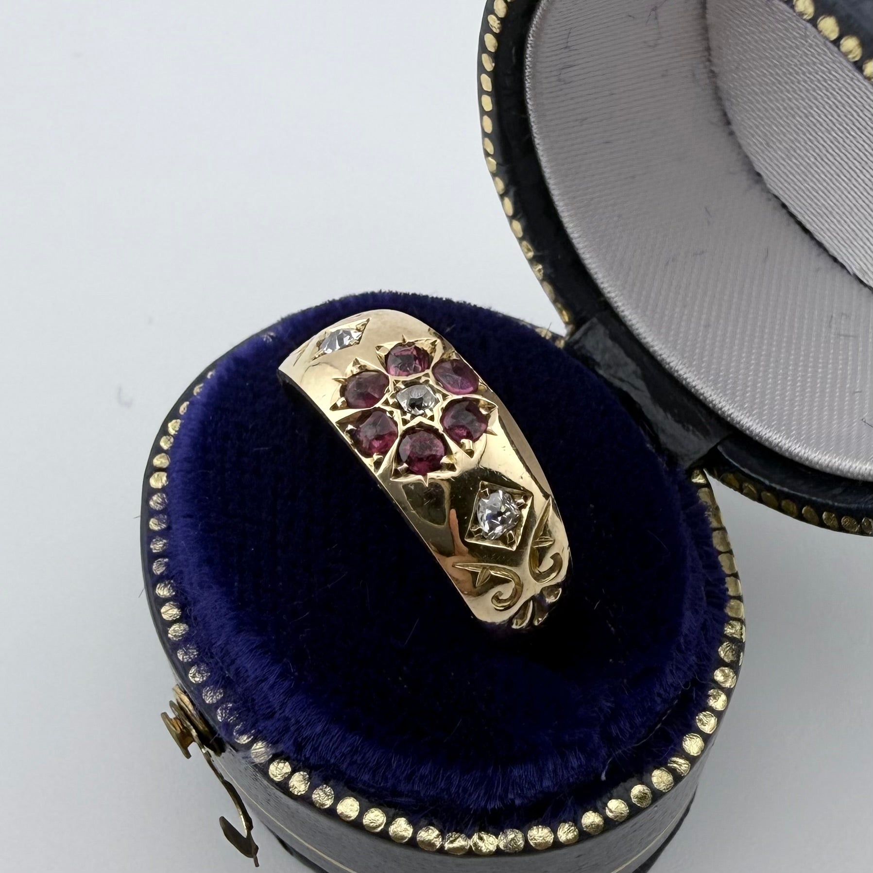 18ct Yellow Gold Antique Ruby & Diamond Ring c.1895