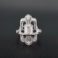 Platinum 950 1.01ct Natural Diamond Ring - Size K 1/2