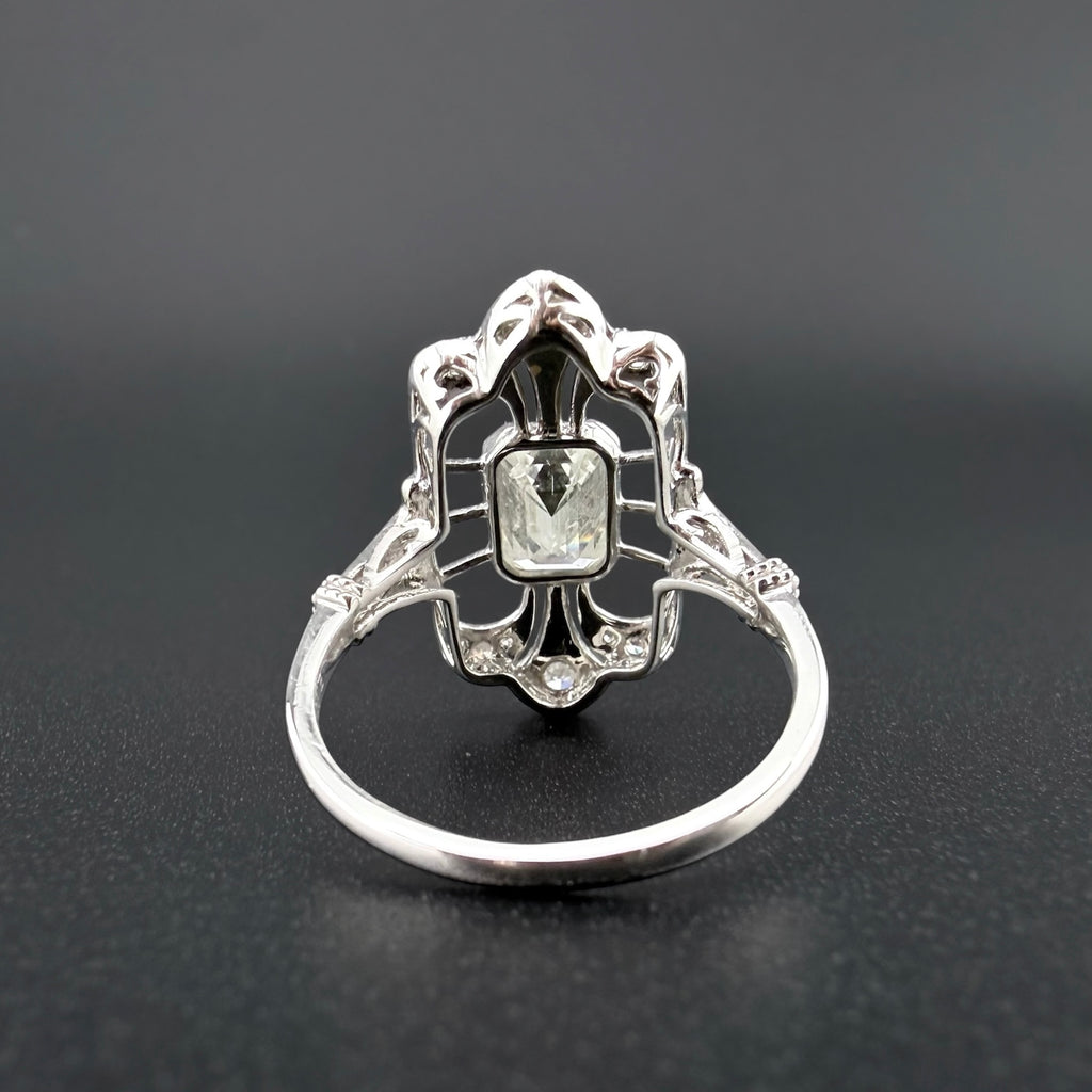 Platinum 950 1.01ct Natural Diamond Ring - Size K 1/2