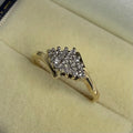 9ct Diamond Ring - Size I 1/2