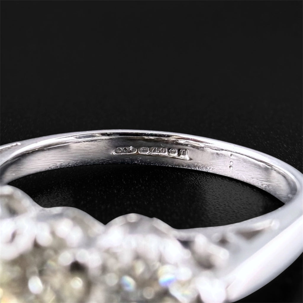 18ct White Gold Five-Stone Diamond Ring | Size M