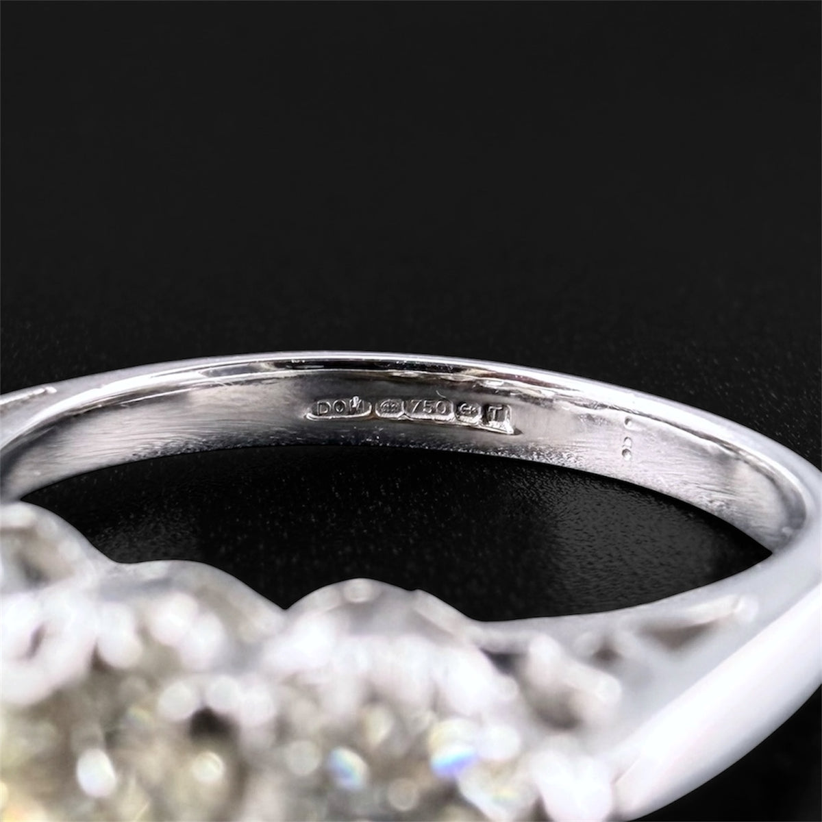 18ct White Gold Five-Stone Diamond Ring | Size M