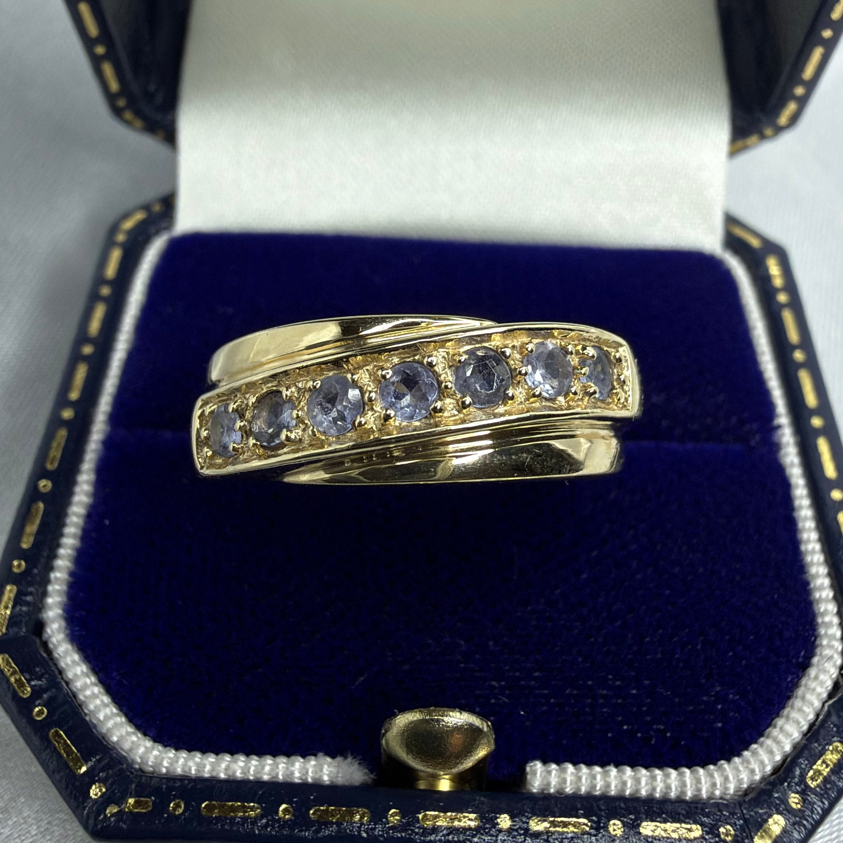 9ct gold Iolite Ring - Size P