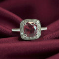 18K Natural Pink Spinel and Diamond Ring - Size M