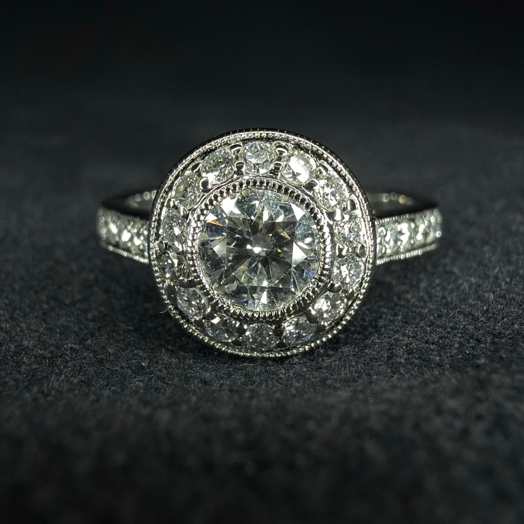 14k 1.10ct Diamond Daisy Ring - Size J