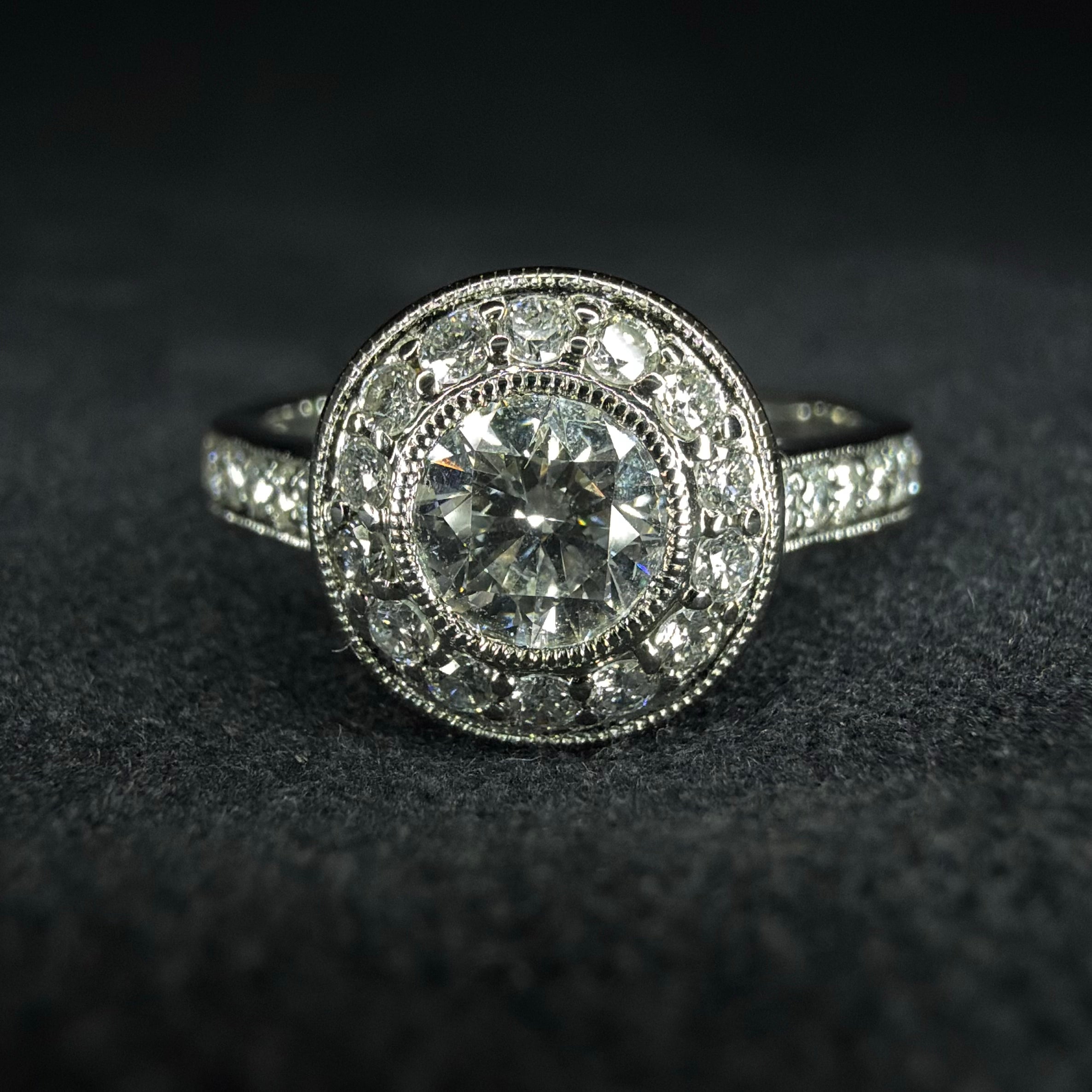 14k 1.10ct Diamond Daisy Ring - Size J