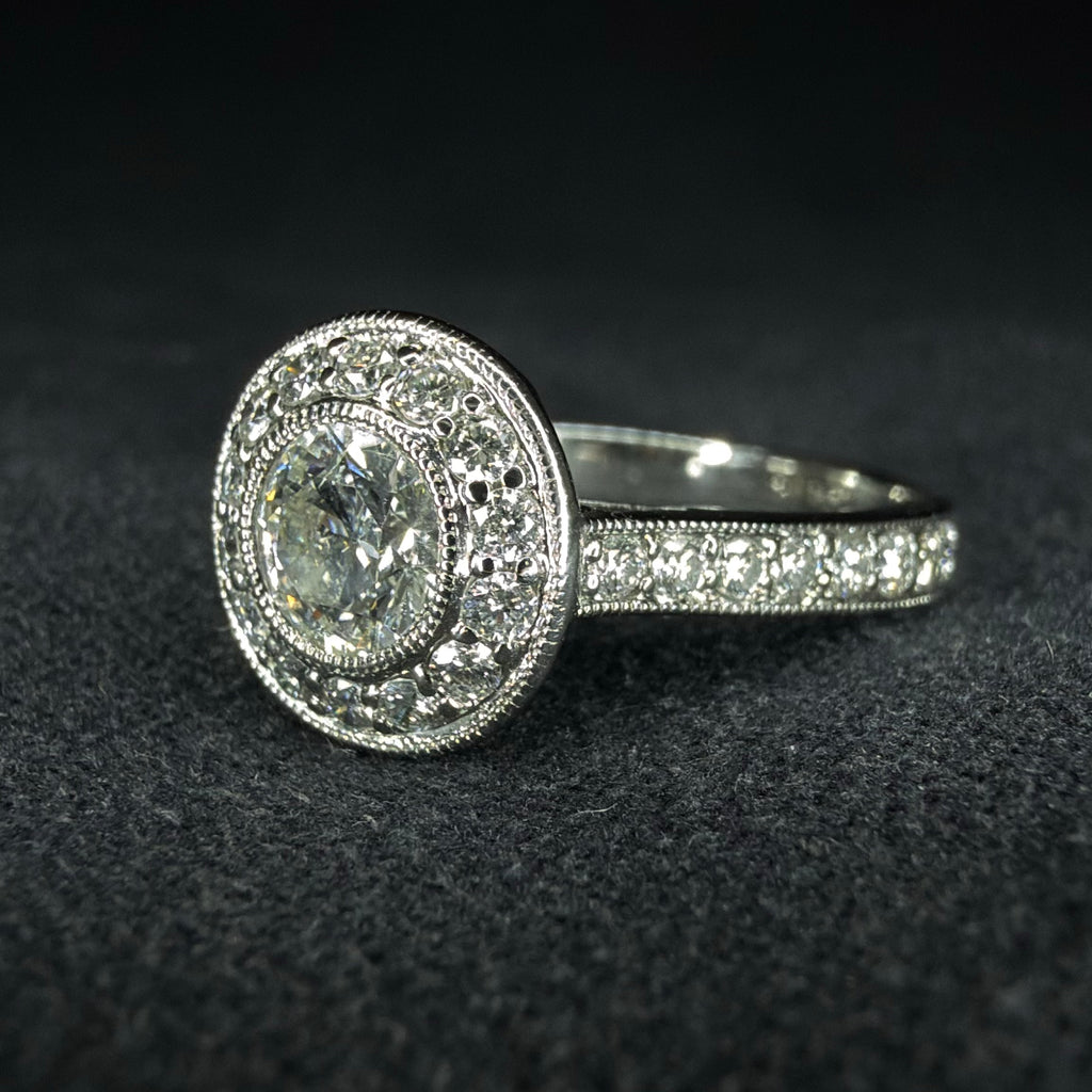 14k 1.10ct Diamond Daisy Ring - Size J