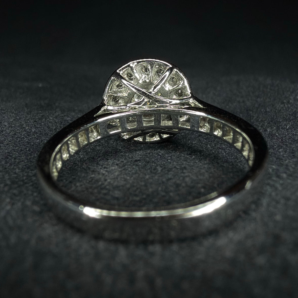 14k 1.10ct Diamond Daisy Ring - Size J