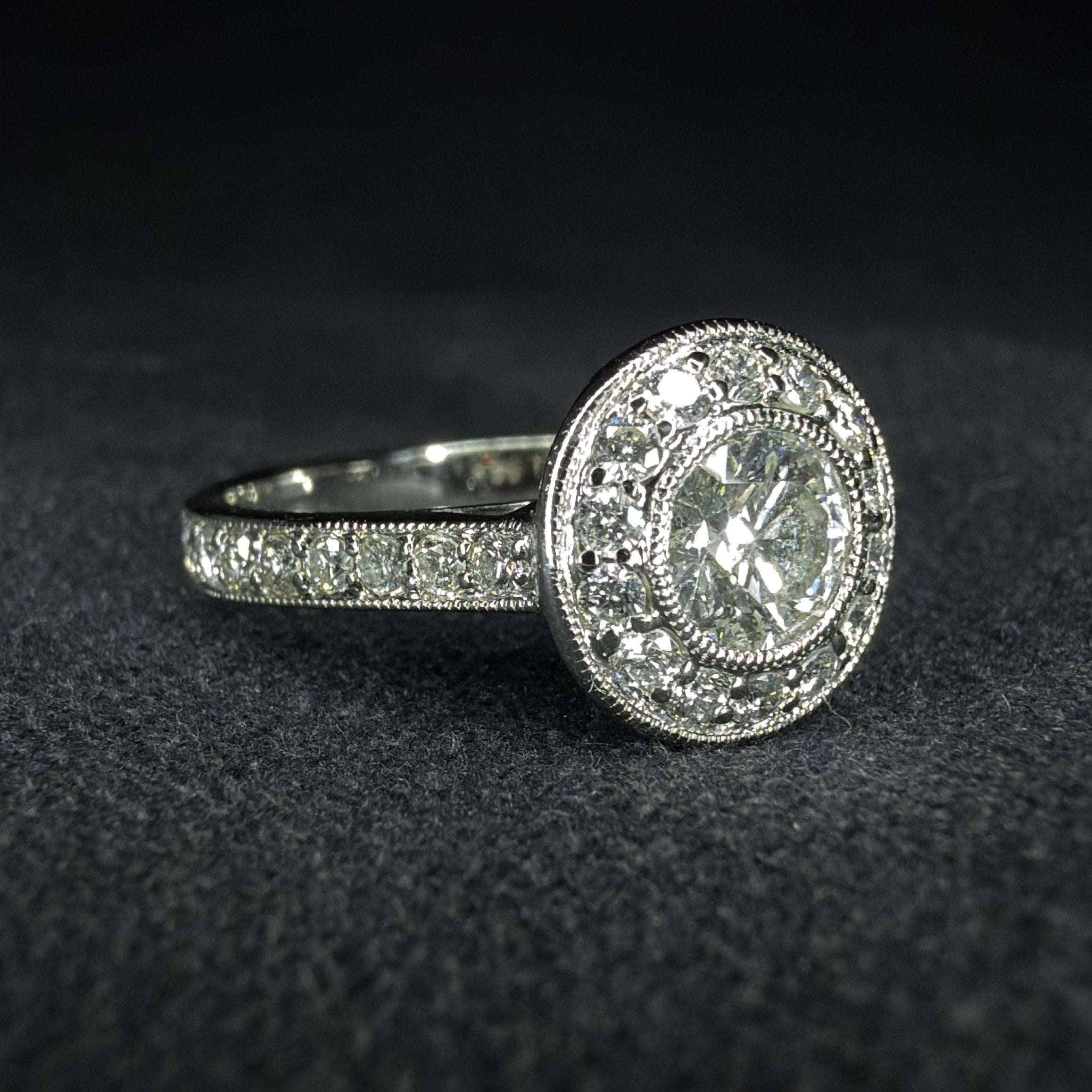 14k 1.10ct Diamond Daisy Ring - Size J