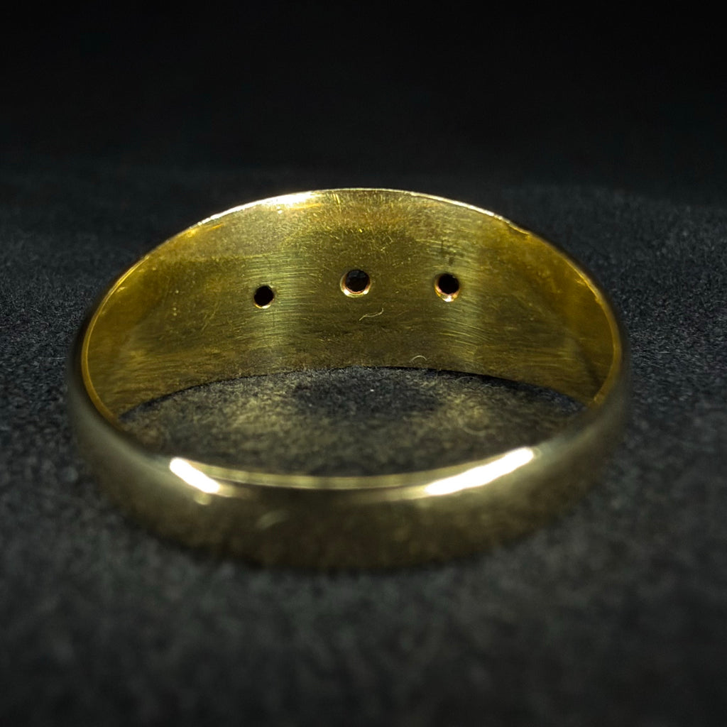 18ct Dia gypsy ring - Size N