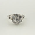Plat 950 1.5ct diamond Daisy Ring - Size L 1/2