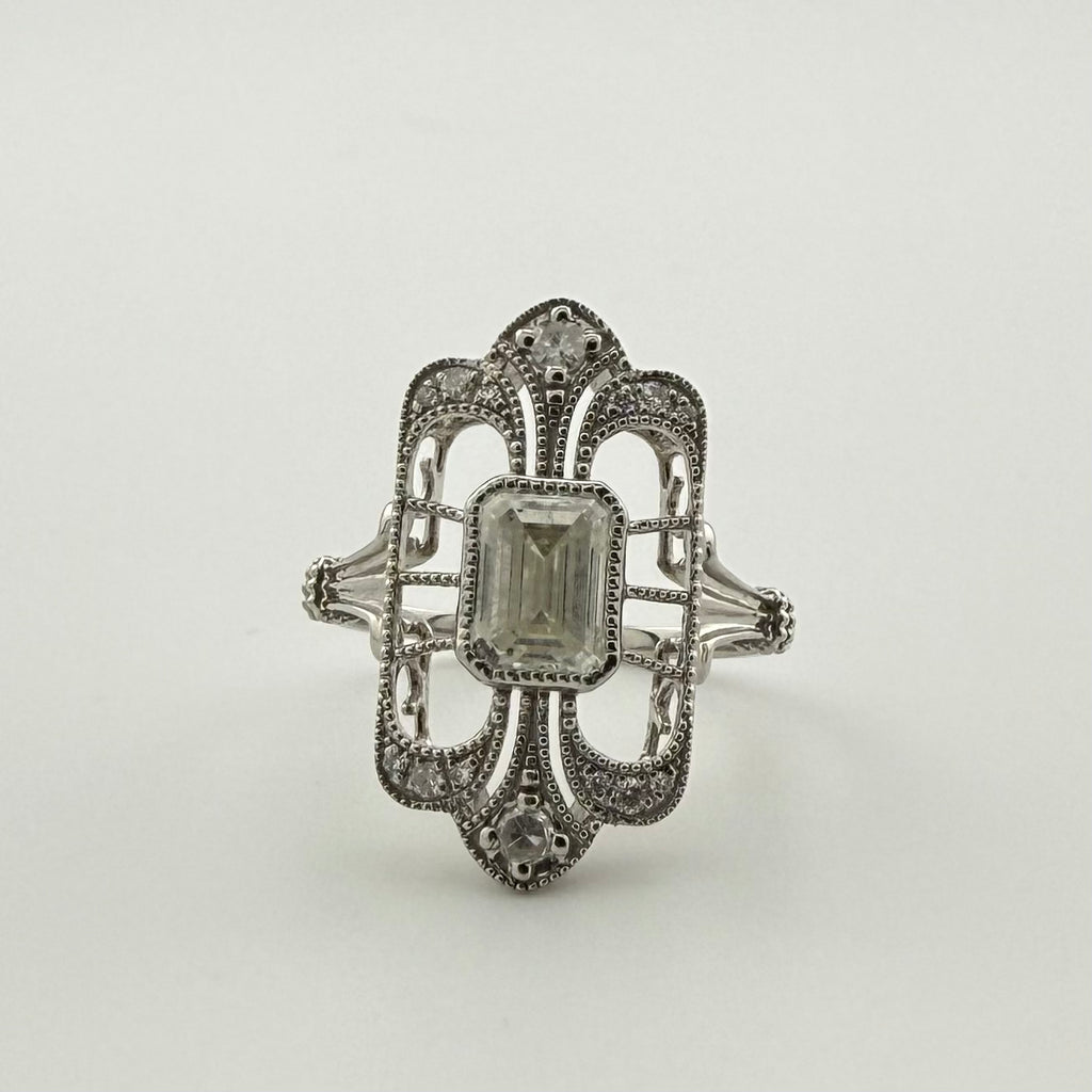 Platinum 950 1.01ct Natural Diamond Ring - Size K 1/2