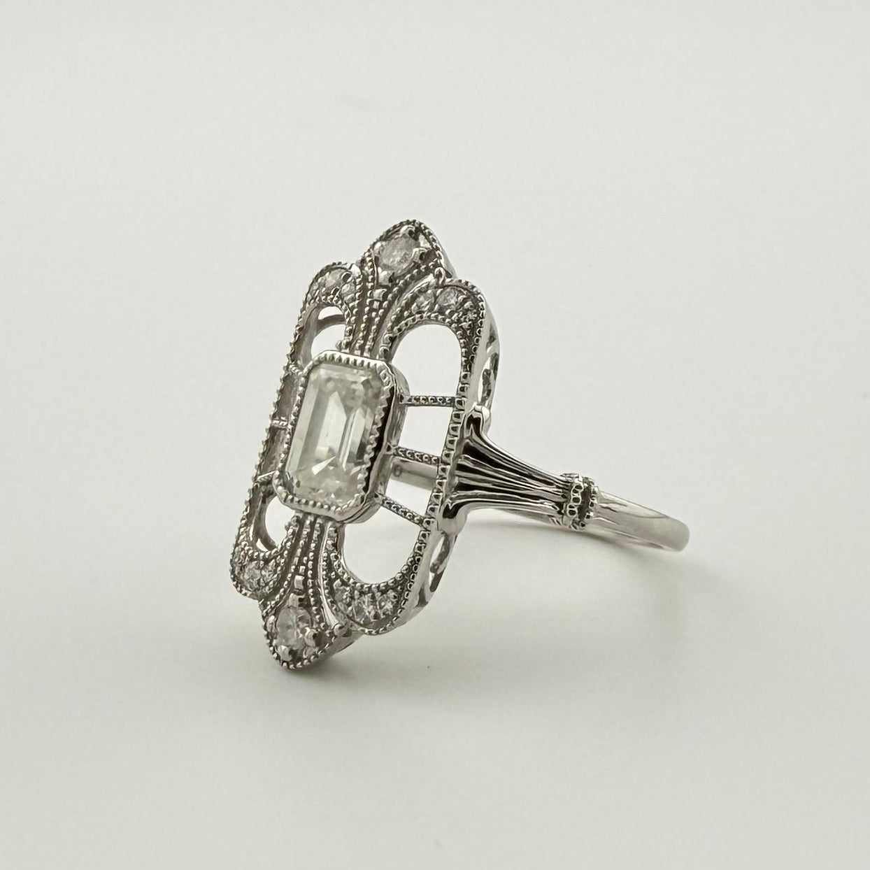 Platinum 950 1.01ct Natural Diamond Ring - Size K 1/2