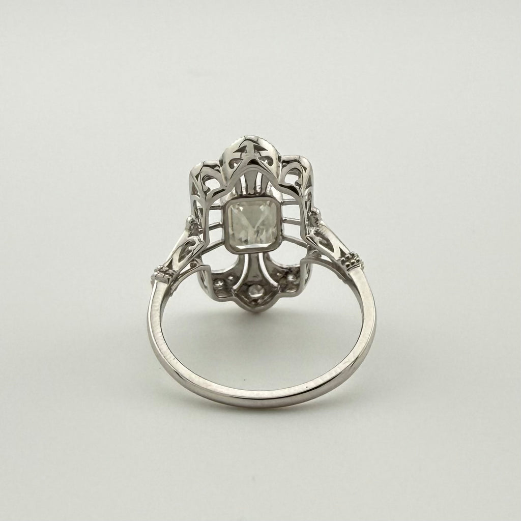 Platinum 950 1.01ct Natural Diamond Ring - Size K 1/2