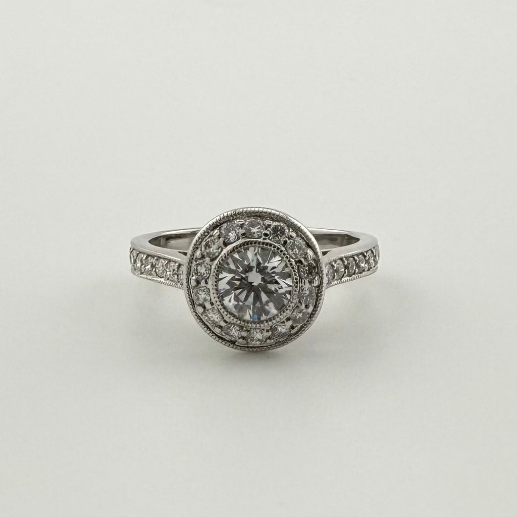 14k 1.10ct Diamond Daisy Ring - Size J