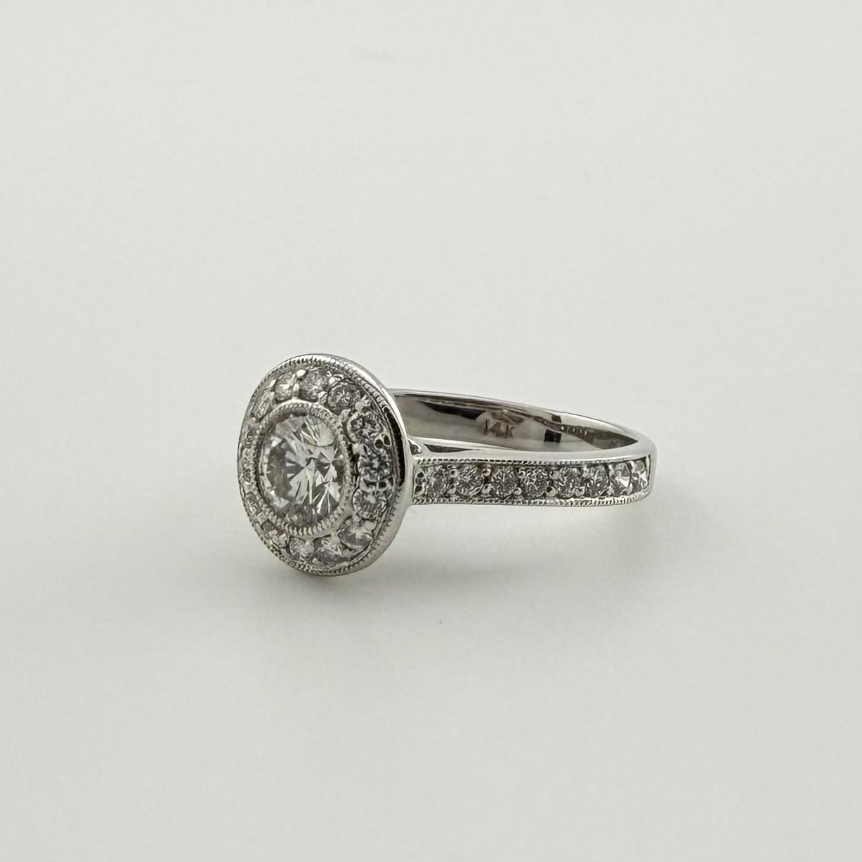14k 1.10ct Diamond Daisy Ring - Size J