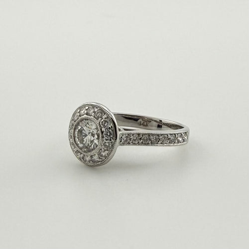 14k 1.10ct Diamond Daisy Ring - Size J