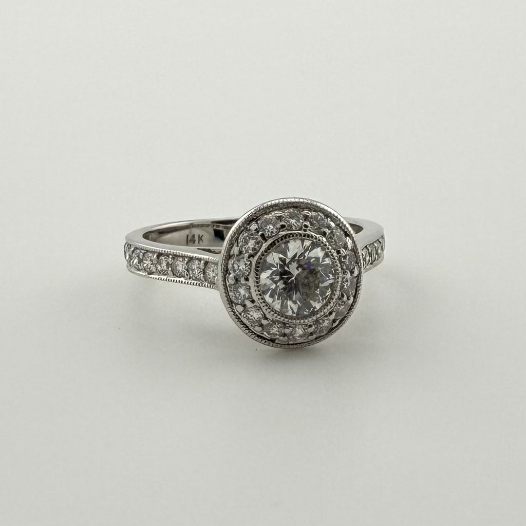 14k 1.10ct Diamond Daisy Ring - Size J