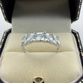 9ct White Gold Five-Stone Aquamarine Ring - Size Q