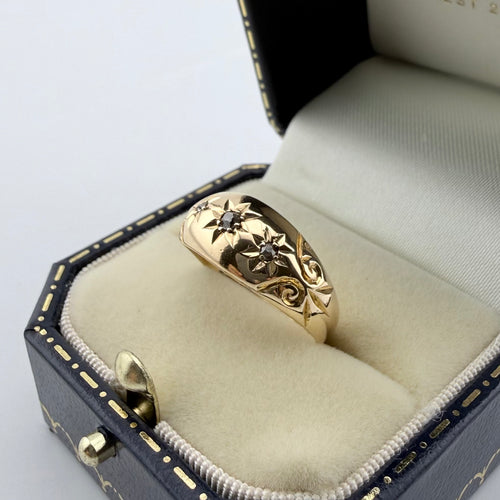 18ct Diamond Gypsy Ring - Size N