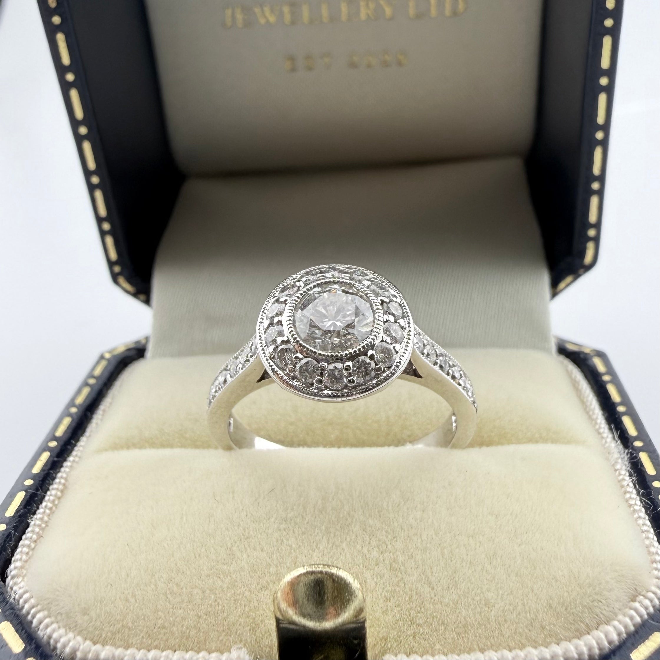 14k 1.10ct Diamond Daisy Ring - Size J