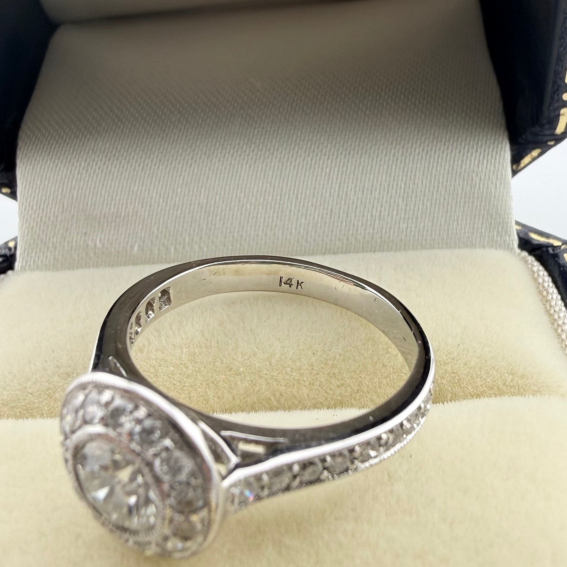 14k 1.10ct Diamond Daisy Ring - Size J